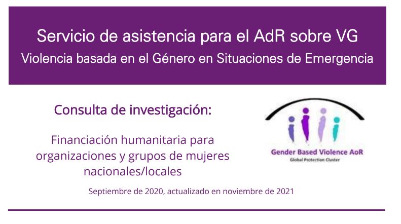 Humanitarian Financing for Women's Organisations and Groups (Spanish)