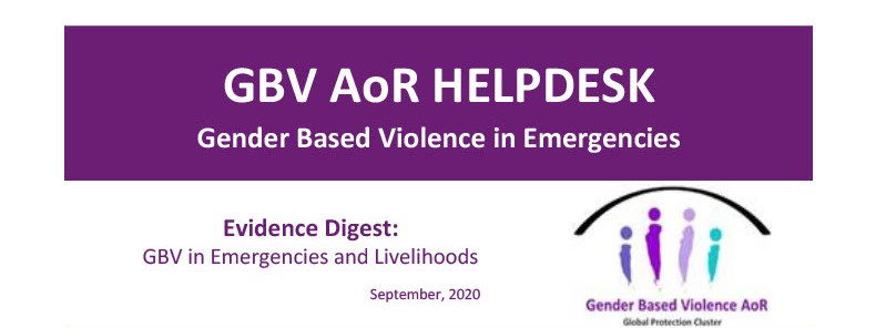 Evidence Digest: GBV, Livelihoods and Cash Transfers in Emergency Contexts 