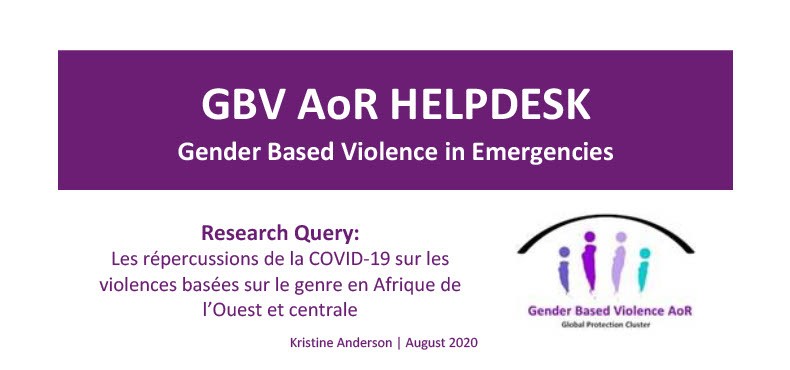 Impact de la COVID-19 sur la violence basée sur le genre en Afrique de l’Ouest et Centrale