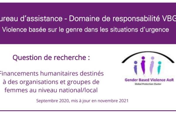 Humanitarian Financing for Women's Organisations and Groups (French)