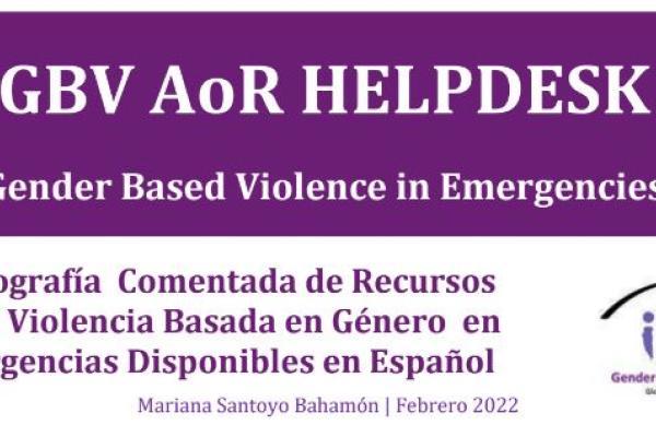 Bibliografía Comentada de Recursos sobre Violencia Basada en Género 