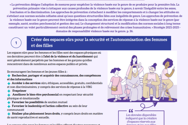 Comment prévenir la violence basée sur le genre dans les situations d'urgence