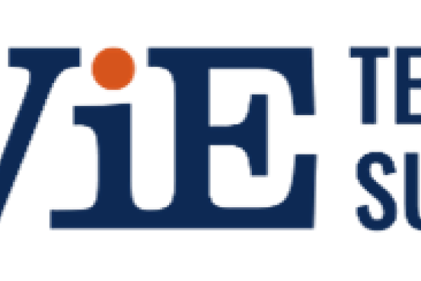 A dark blue logo that says GBViE Technical Support Hub. The dot above the i is orange.