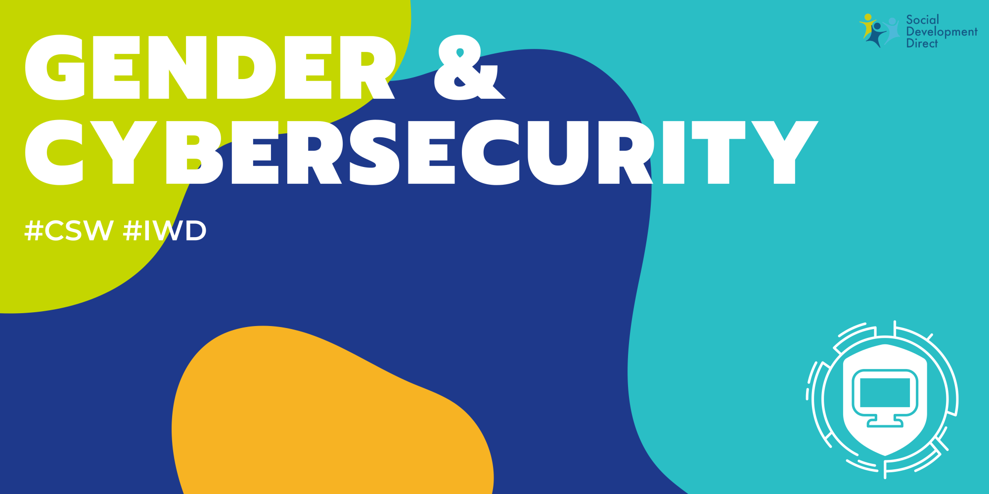 Gender and cybersecurity banner.