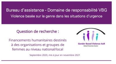 Humanitarian Financing for Women's Organisations and Groups (French)