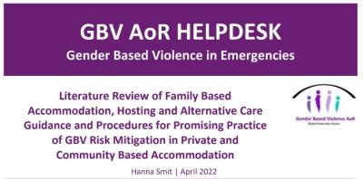 Literature review of Promising Practice of GBV Risk Mitigation